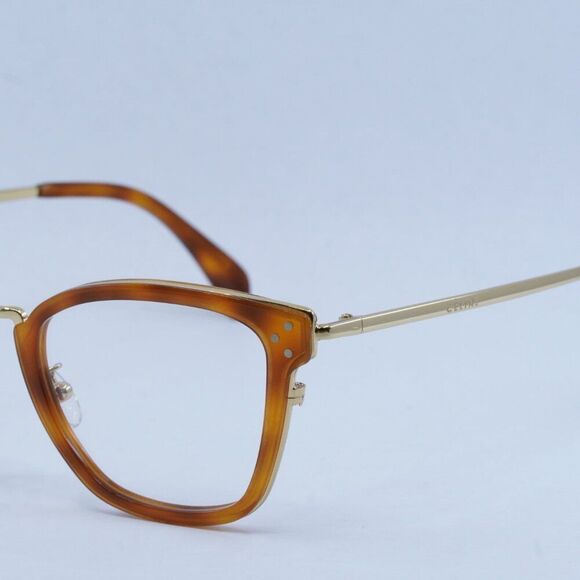 🕶️ New Celine CL50002U 055 Eyeglasses - Havana Gold Frame - Picture 3 of 10